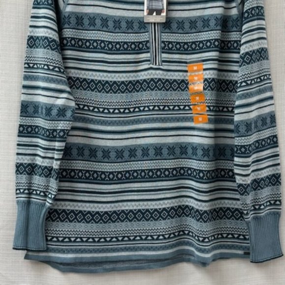 Eddie Bauer Fair Isle 1/2-zip -NWT-Medium - Picture 2 of 4